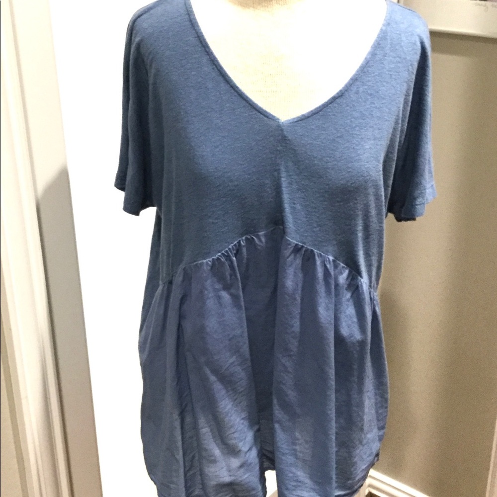 SAKS FIFTH AVENUE Linen Top Size Large